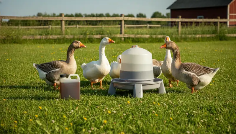 Die ideale Gänsertränke für gesundes Geflügel