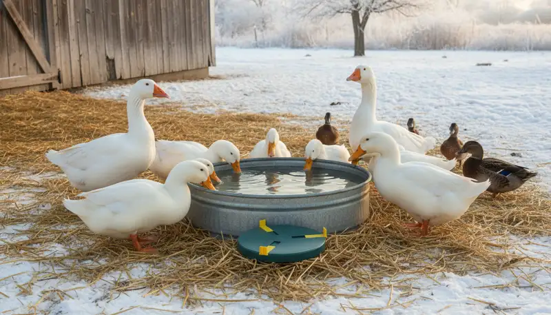 Eisfreie Tränken, glückliche Tiere: So revolutioniert die 25cm Heizplatte Ihren Hofwinter!