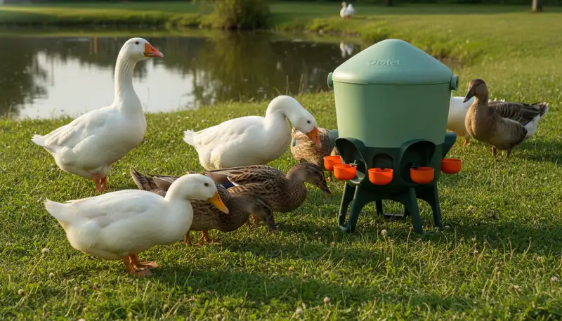 Perfekte Wasserversorgung für Enten und Gänse