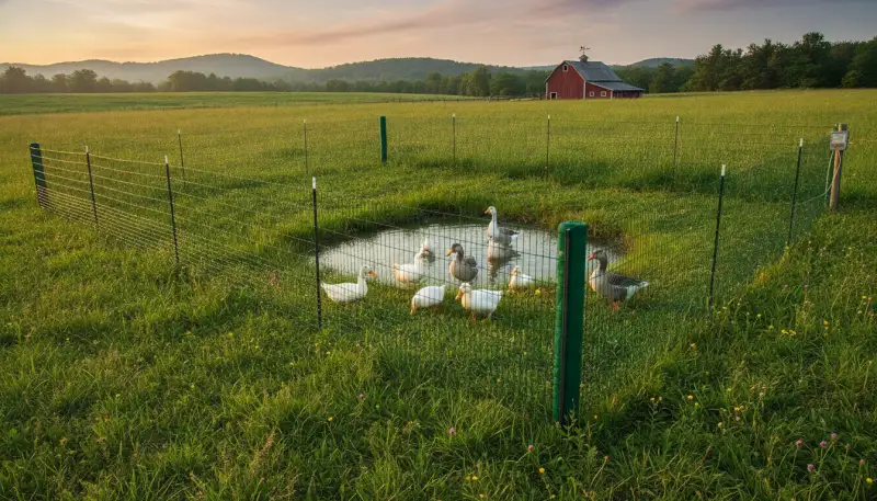 Sichere Ausläufe für Enten und Gänse