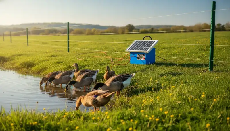 Sicherer Schutz für Wassergeflügel mit Solarzäunen